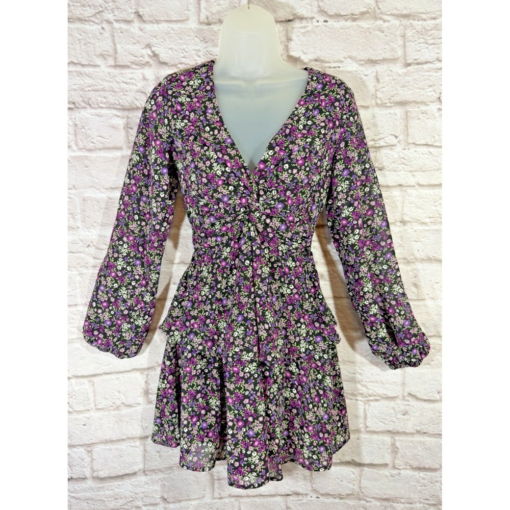 Xtraordinary Dress Juniors 1 Cottagecore Babydoll Tiered Ruffles Floral Peasant